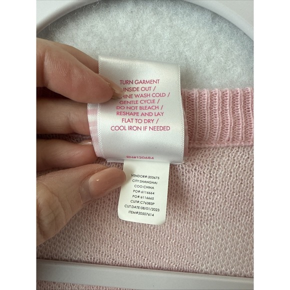 Hot Topic Barbie Pink Gingham Patch Cardigan M Preppy Retro Academia Nostalgia - Picture 6 of 8